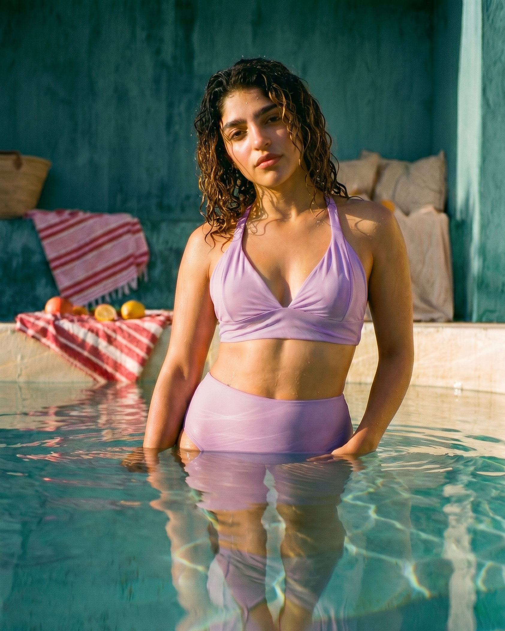 Bikini Reversibile - Lilla e Viola Lurex