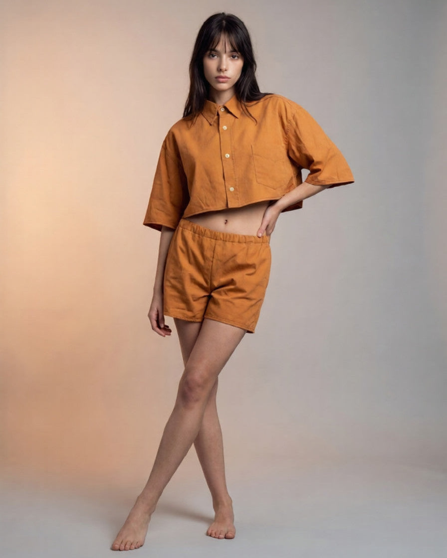 CAMICINO - Pigiamino ocra