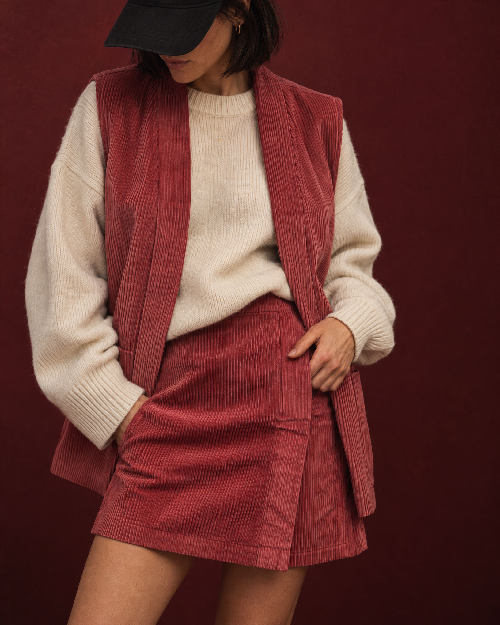 Gilet Nina - Cherry
