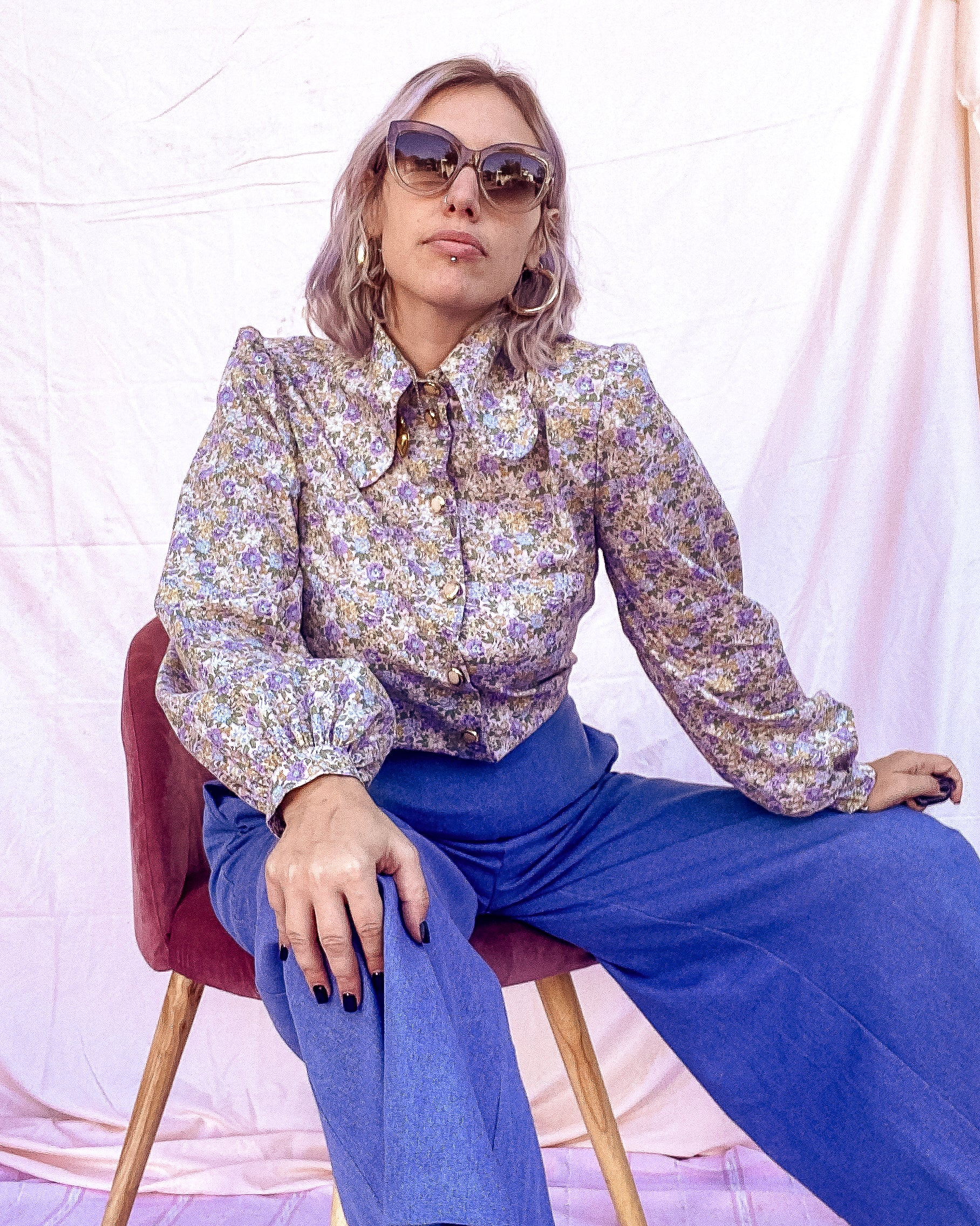 Camicia Shirley - Giardino Lilla
