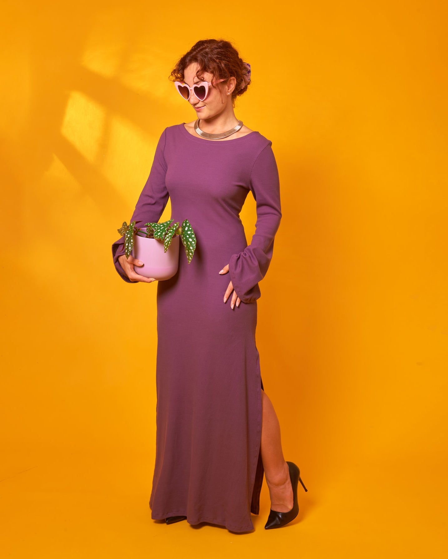 Glitter Dress - Plum