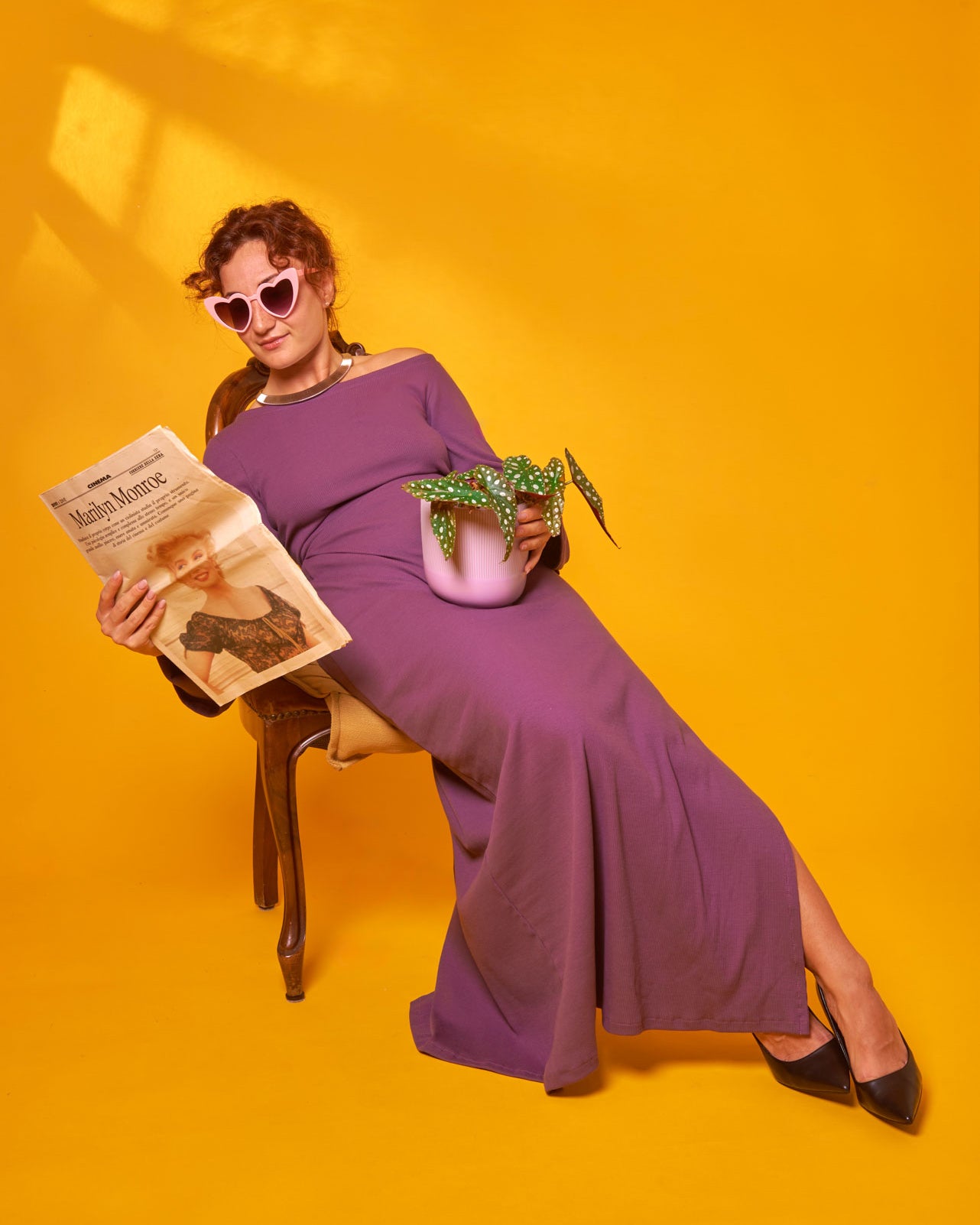 Glitter Dress - Plum