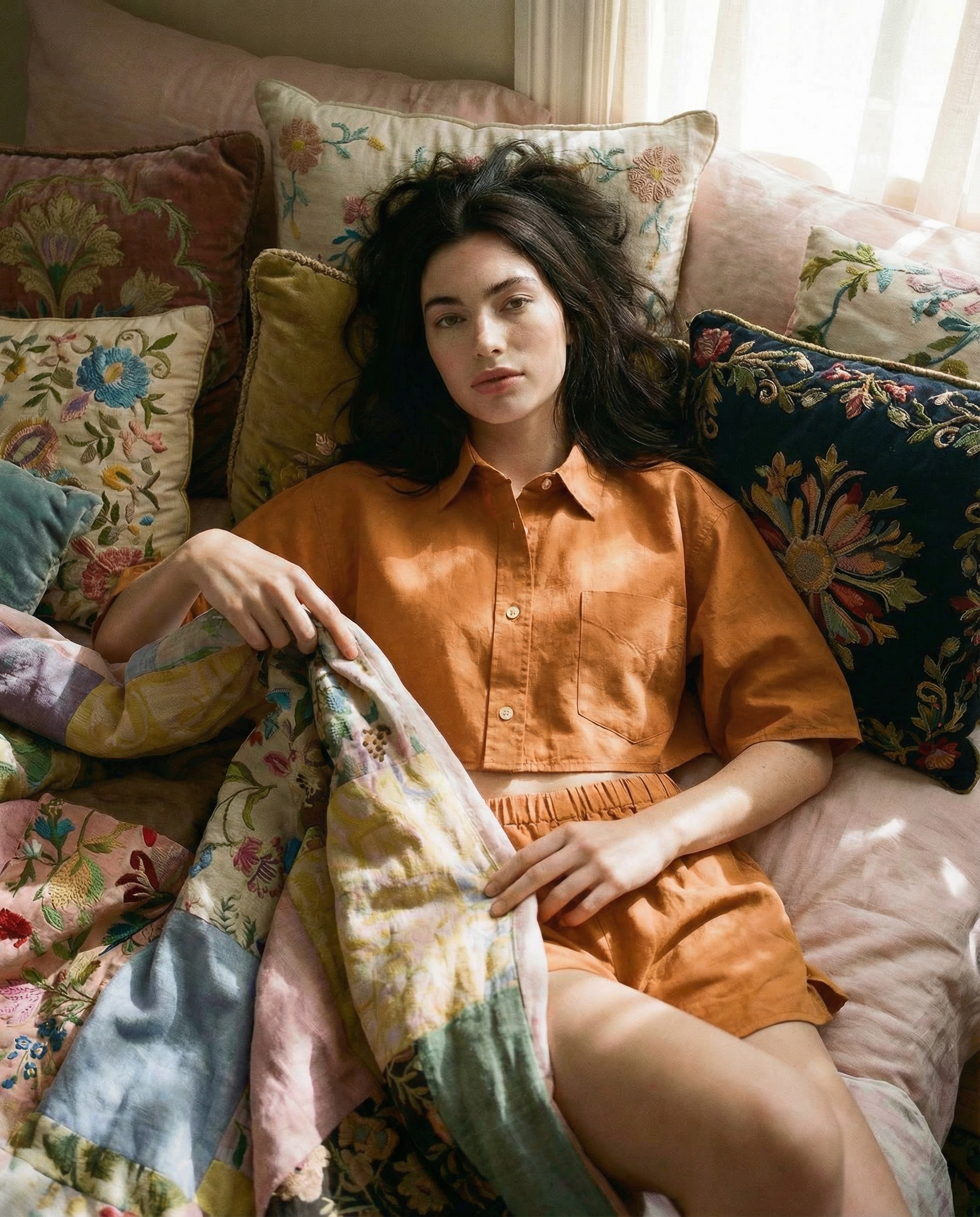 CAMICINO - Pigiamino ocra