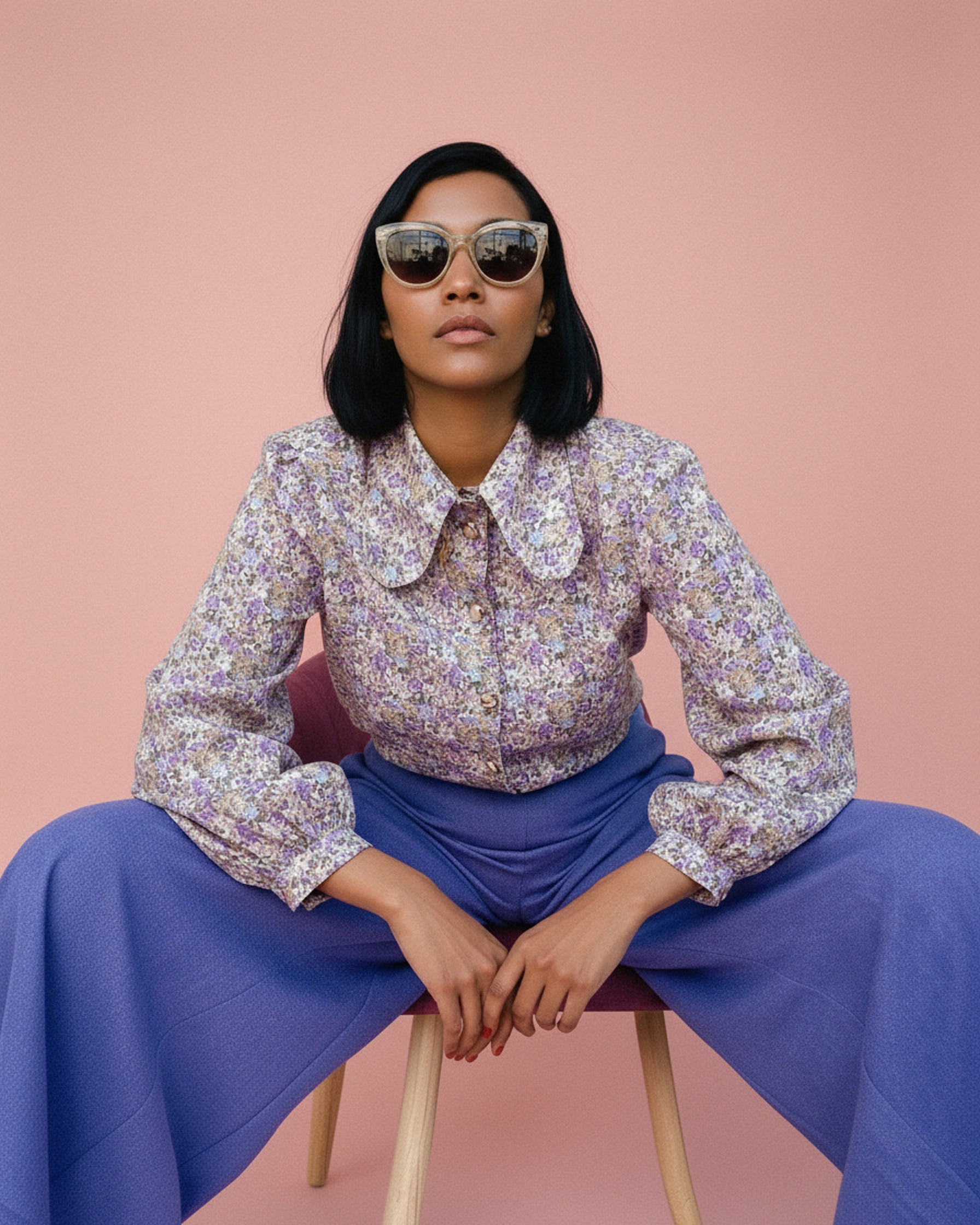 Camicia Shirley - Giardino Lilla