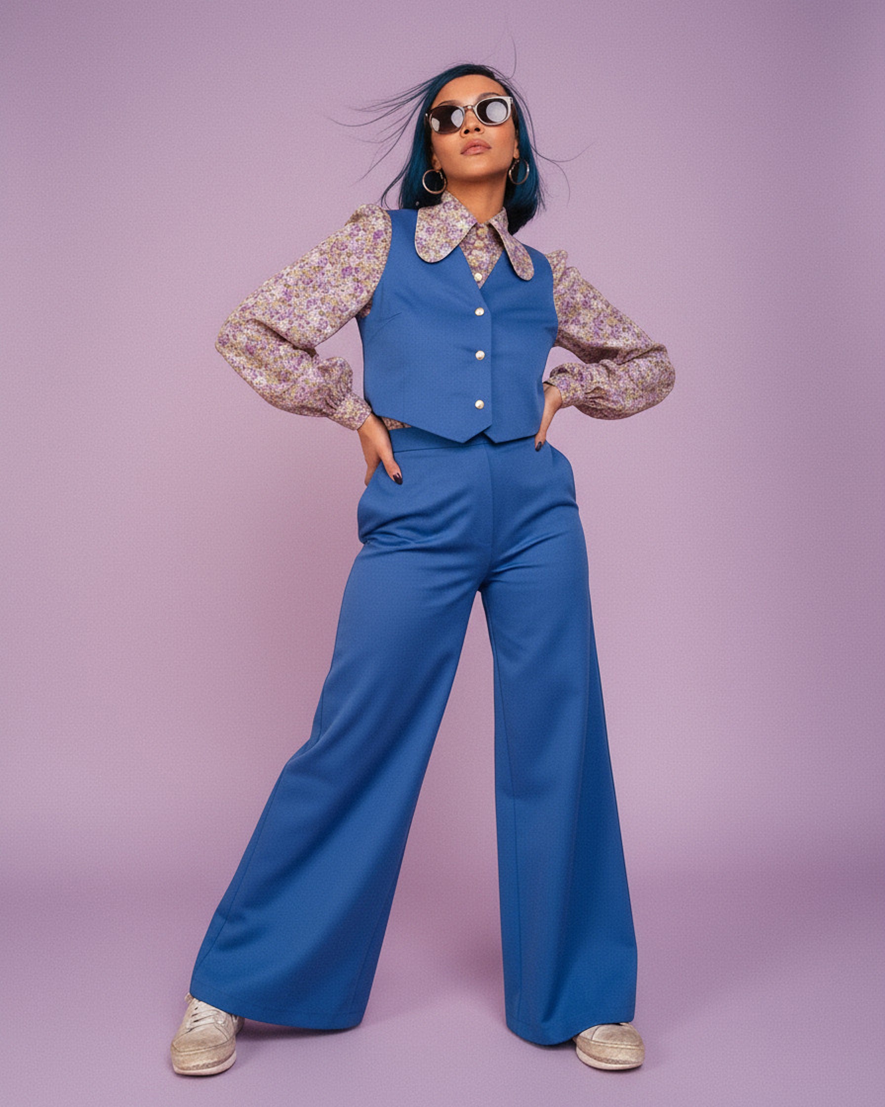 Camicia Shirley - Giardino Lilla