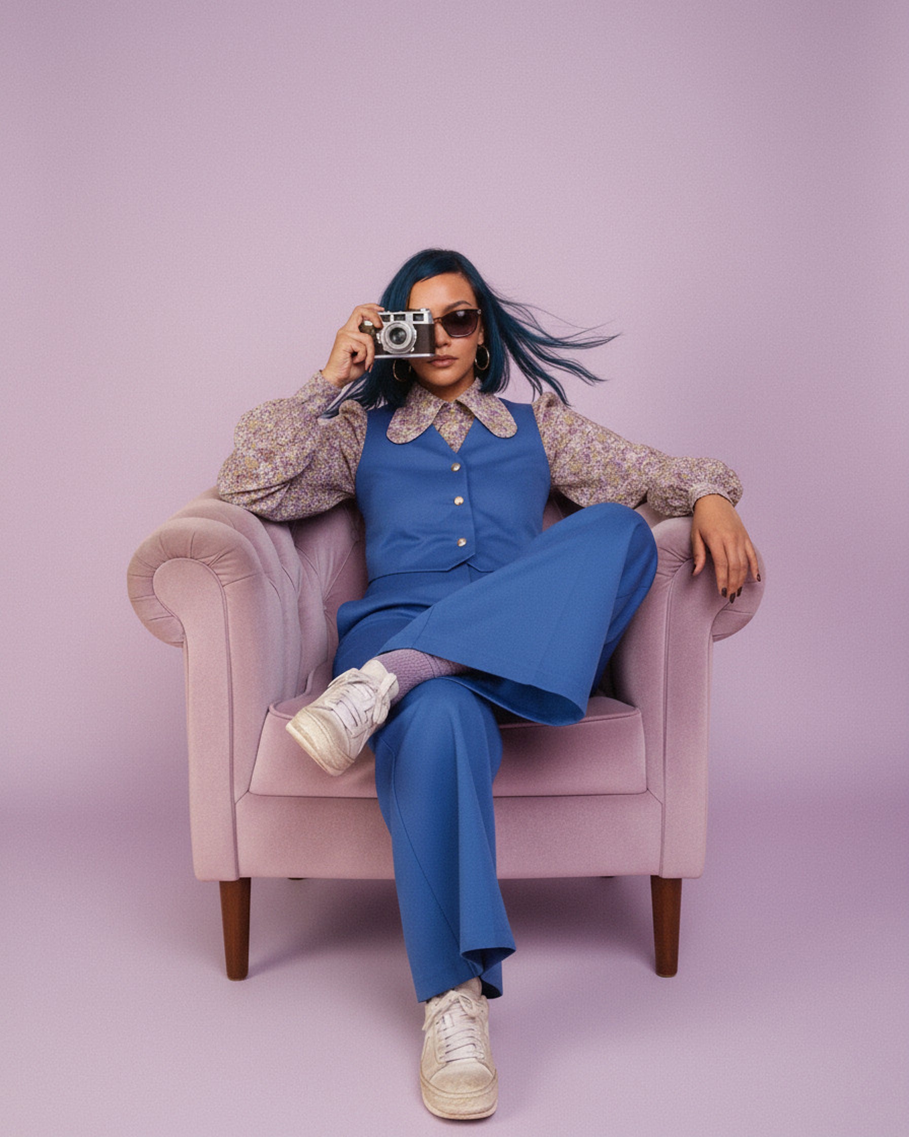 Camicia Shirley - Giardino Lilla