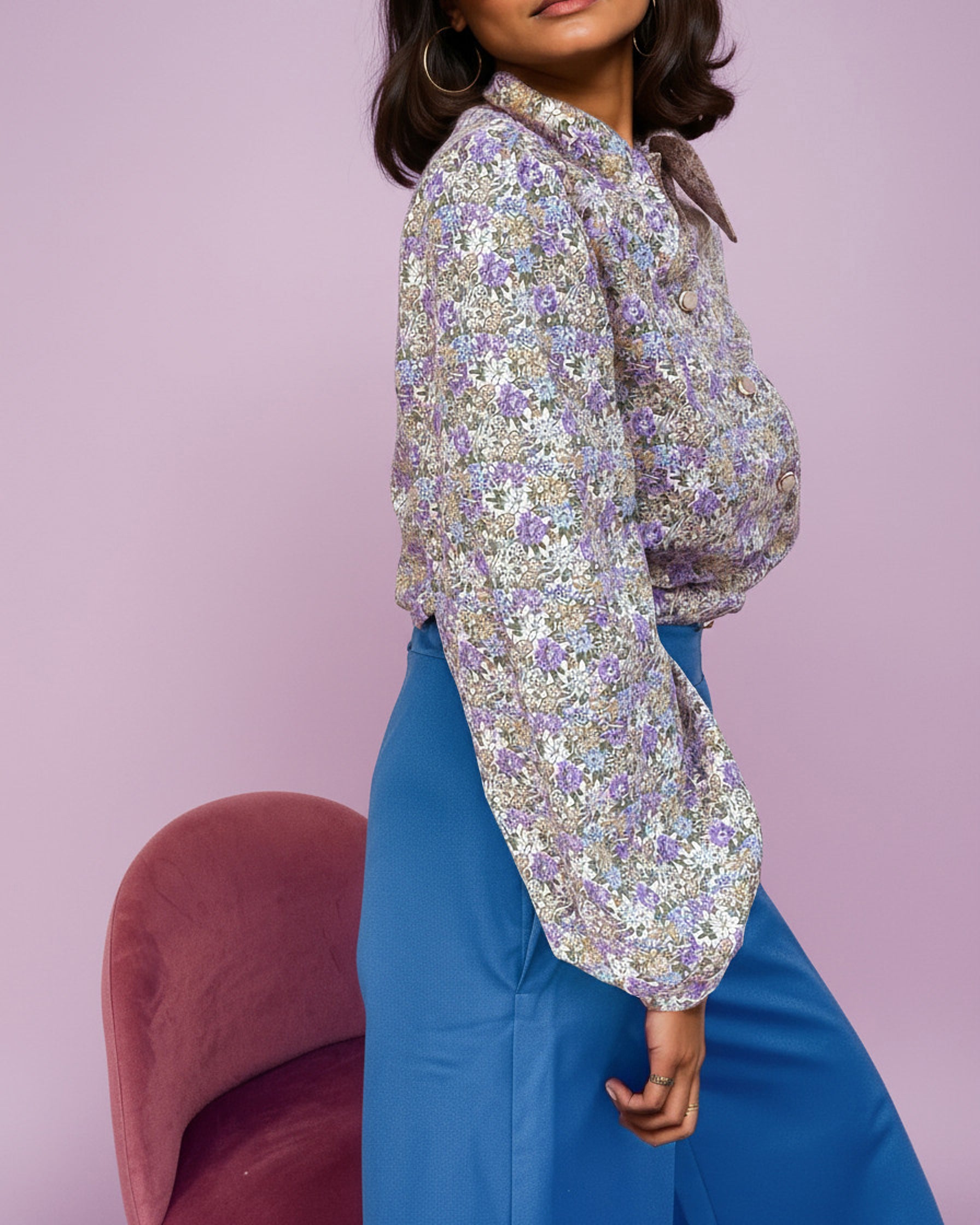 Camicia Shirley - Giardino Lilla