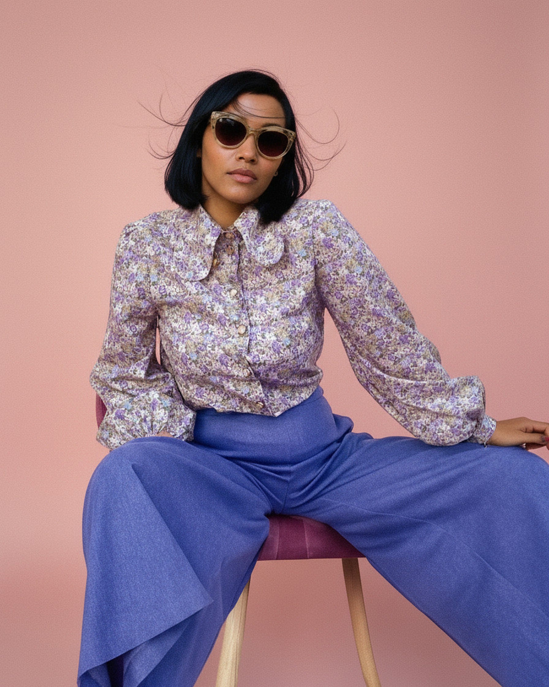 Camicia Shirley - Giardino Lilla