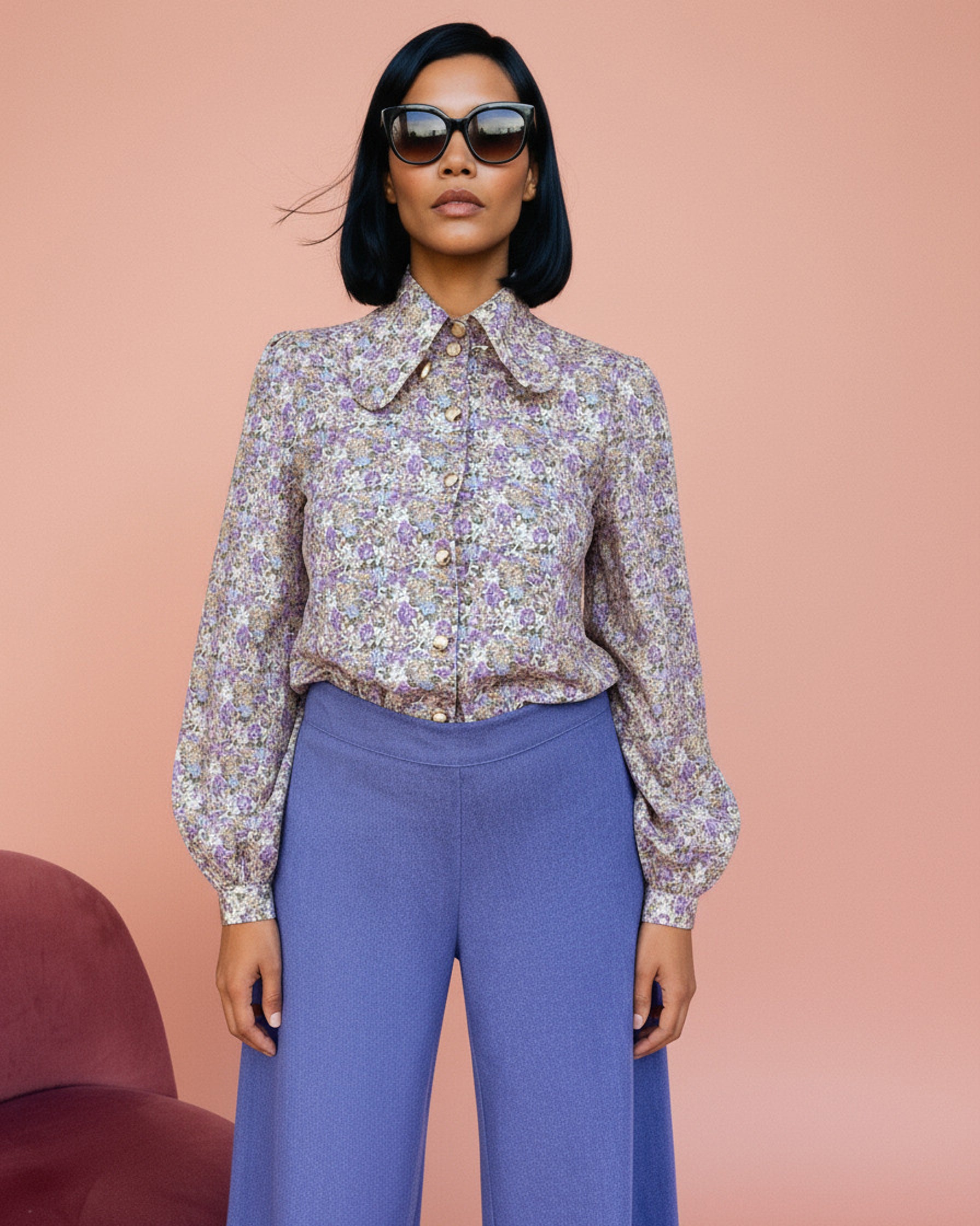 Camicia Shirley - Giardino Lilla