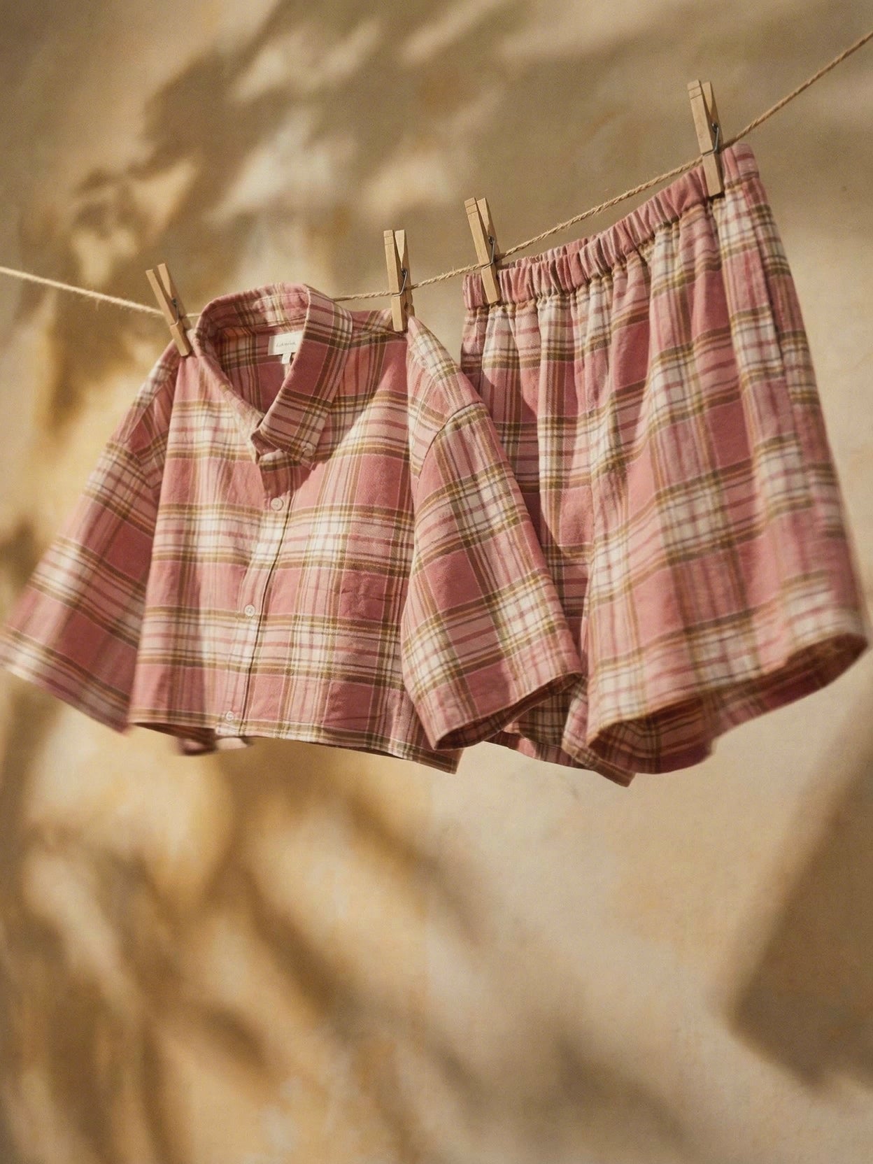 CAMICINO - Pigiamino scozzese rosa