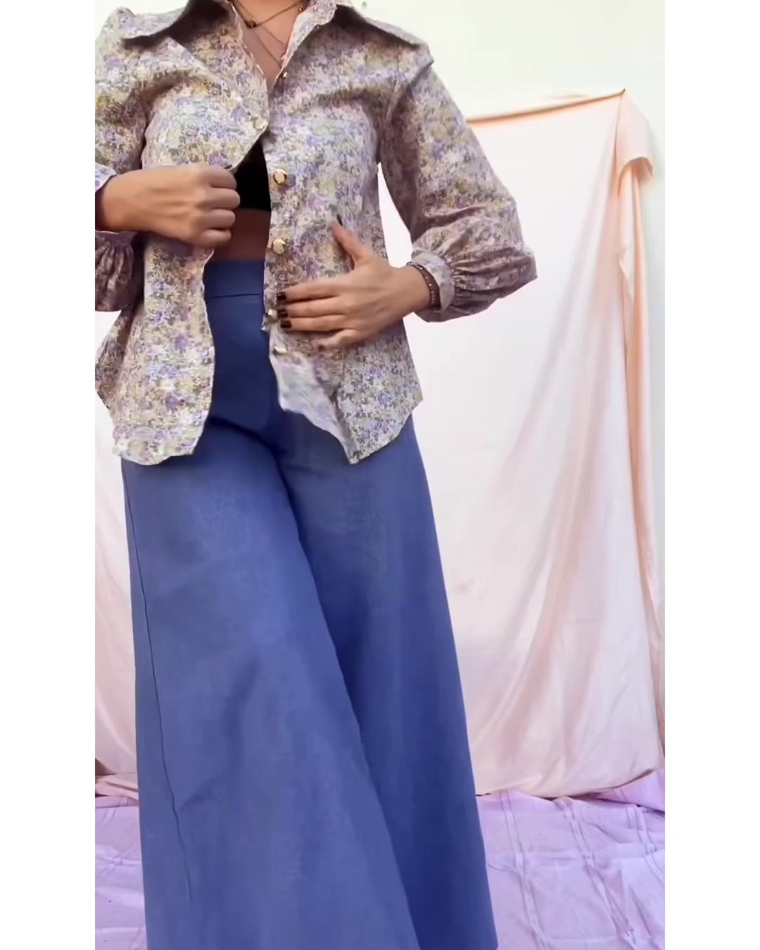 Camicia Shirley - Giardino Lilla