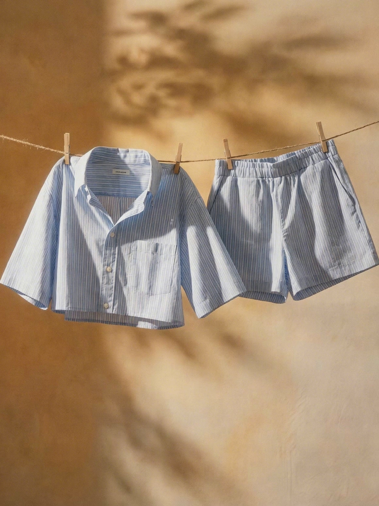 CAMICINO - Pigiamino a righe azzurre