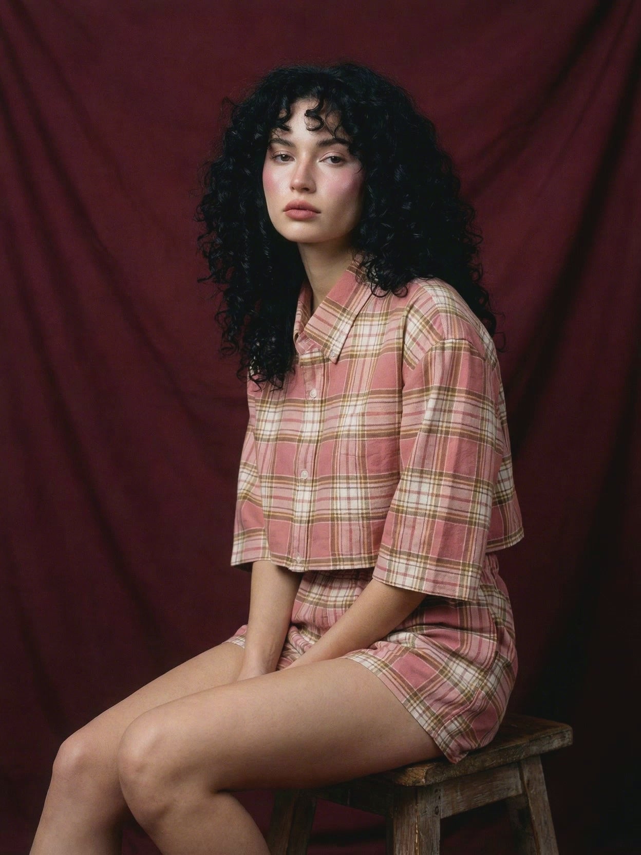 CAMICINO - Pigiamino scozzese rosa