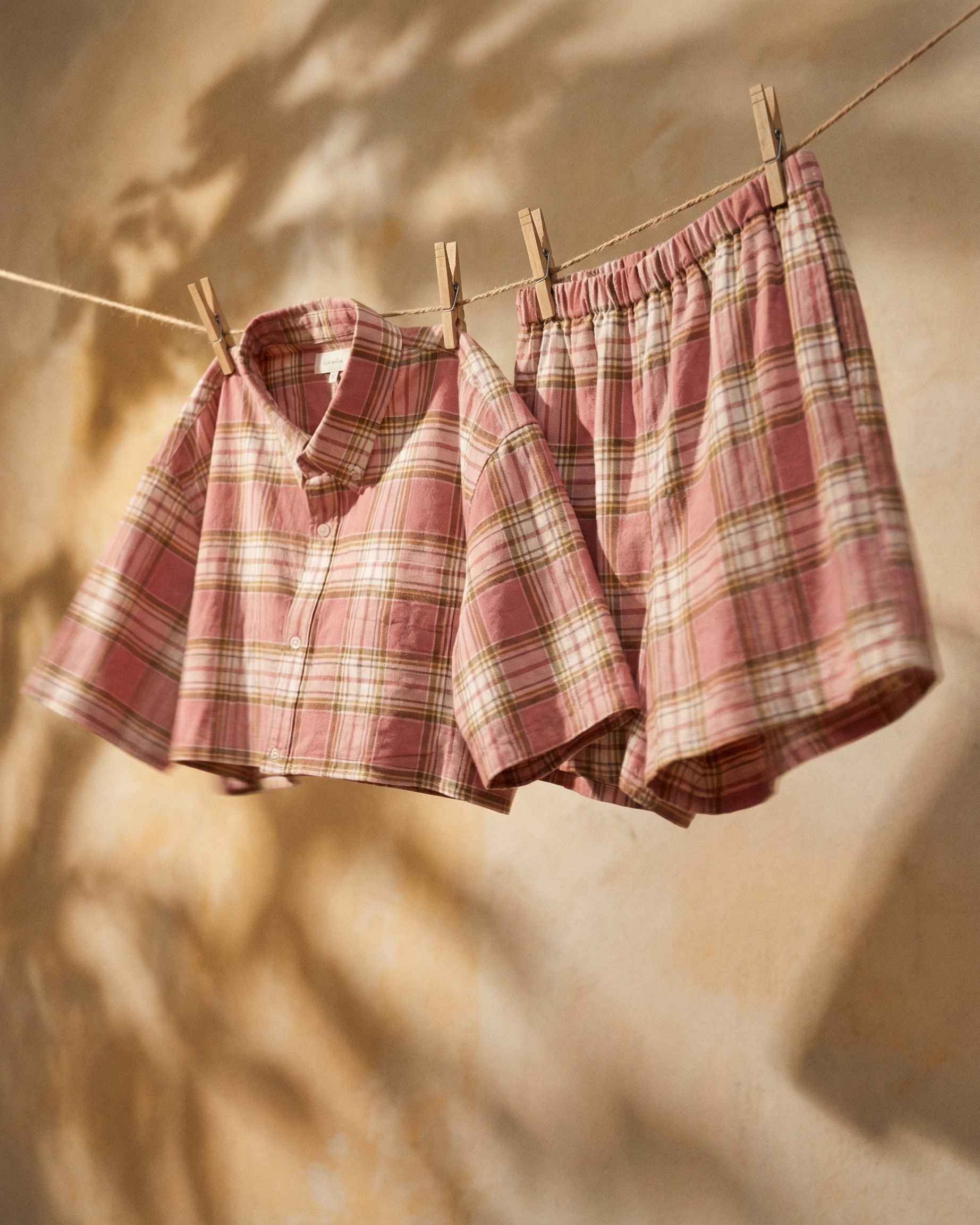 CAMICINO - Pigiamino scozzese rosa