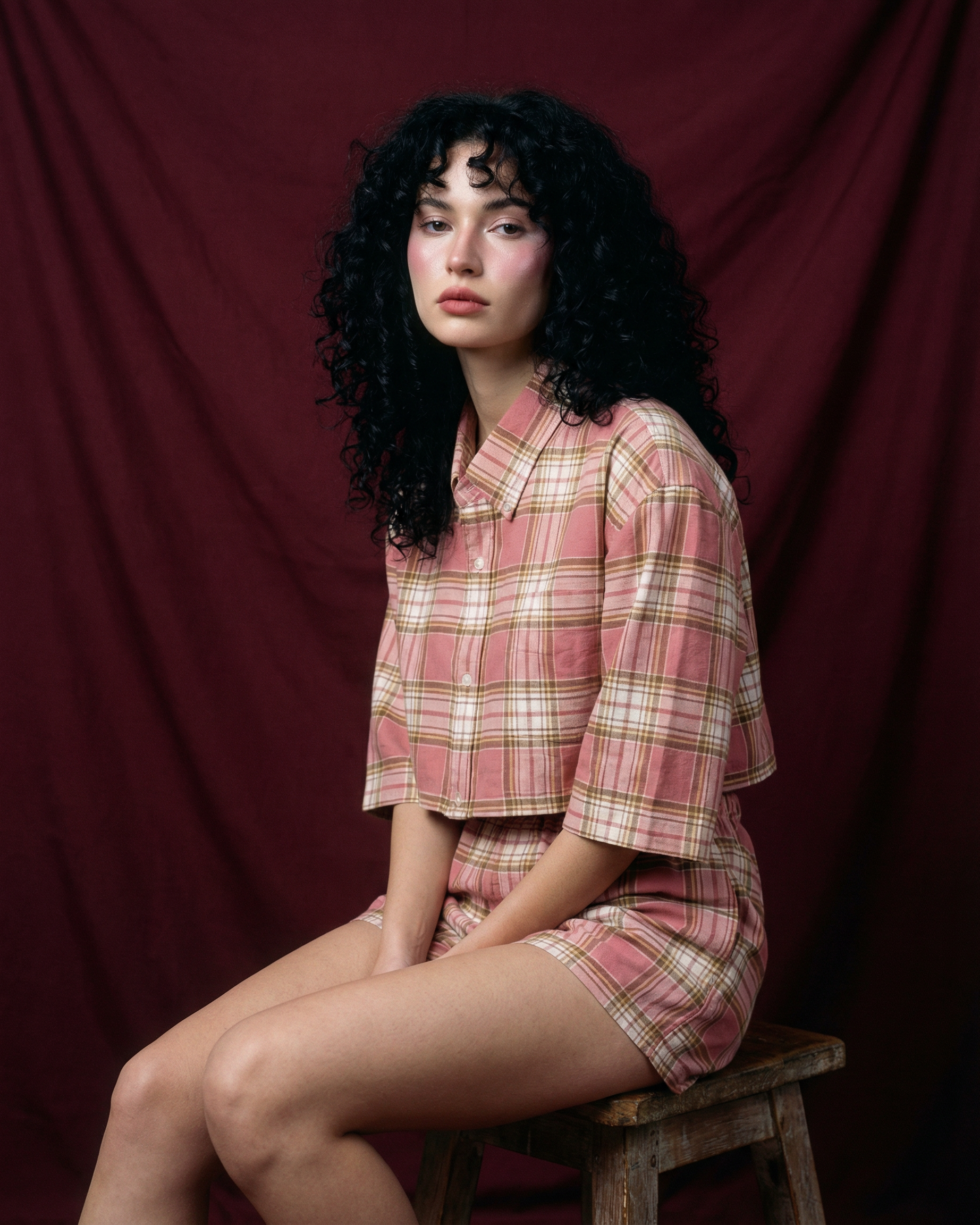 CAMICINO - Pigiamino scozzese rosa