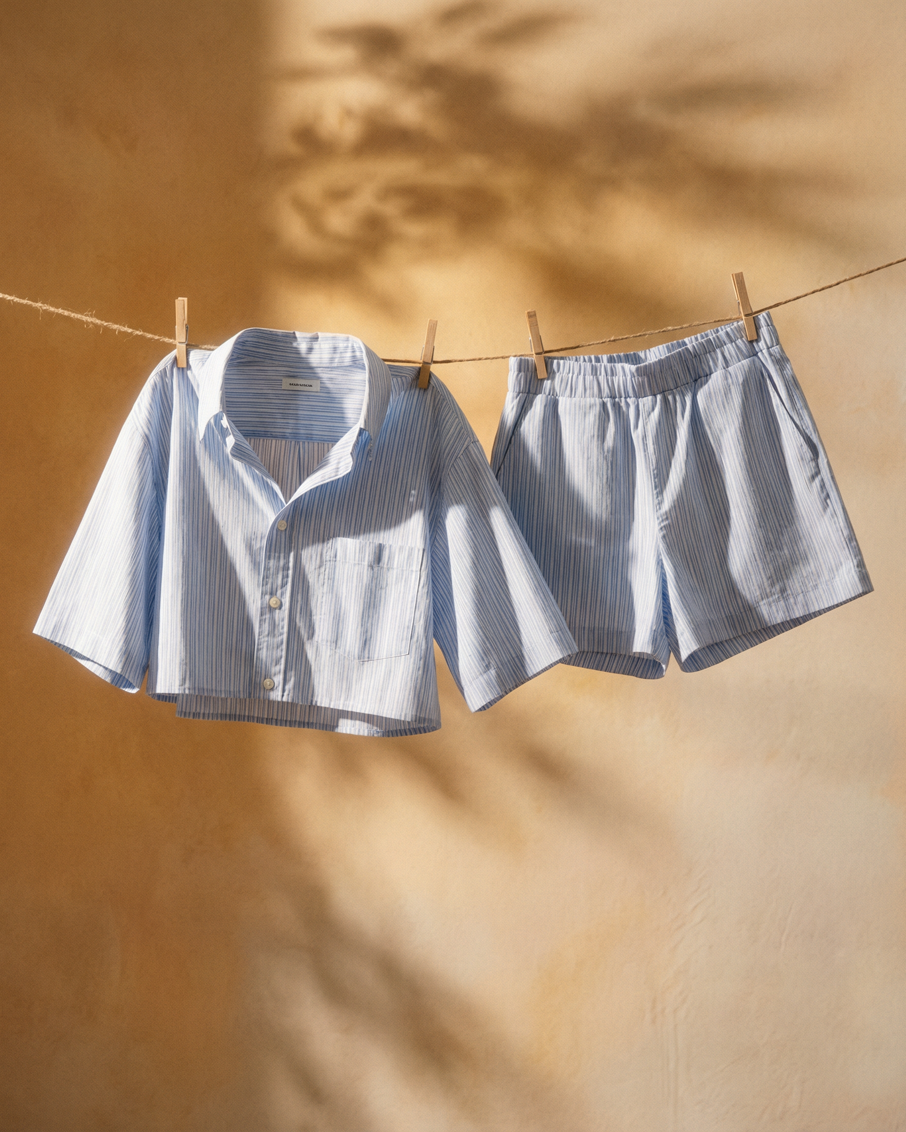 CAMICINO - Pigiamino a righe azzurre